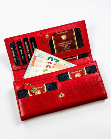 Große, schlanke Damen Geldbörse mit Diebstahlschutz – Peterson