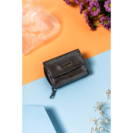 Kompakte Damen Geldbörse aus glänzendem Leder – Lorenti