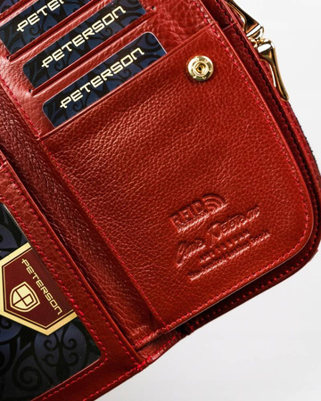 Große Herren Geldbörse aus Echtleder mit Blumenmuster – Peterson