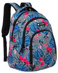 Bequemer Schulrucksack mit Muster und verstellbaren Trägern – Peterson