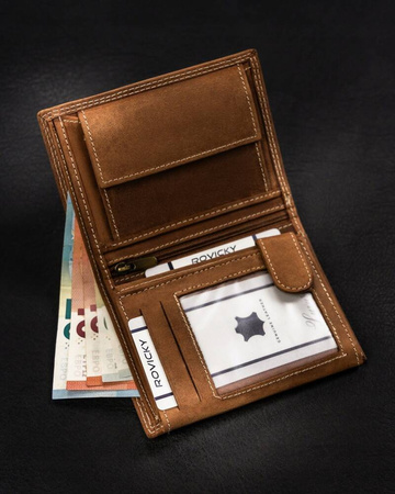 Große Herren Geldbörse aus Leder im Hochformat – Always Wild