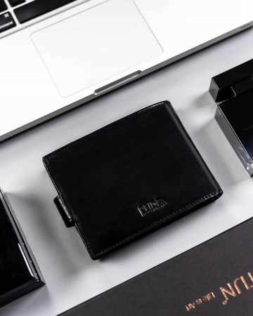 Große Herren-Geldbörse aus Leder mit Druckknopf - Peterson