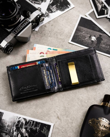 Geschenkset: Herren Geldbörse aus Leder, Etui und Schlüsselanhänger – Peterson