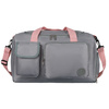 Sport-Reisetasche aus Polyester in Grau-Rosa mit Reißverschluss – Peterson