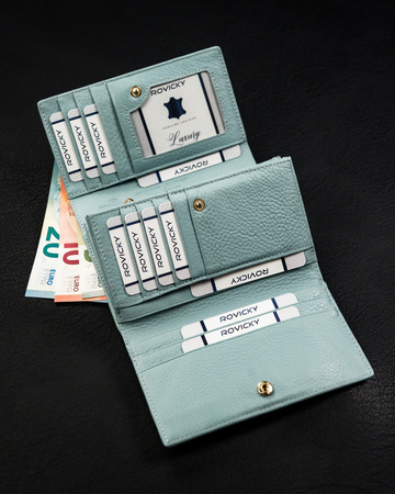 Lackierte Damen Geldbörse für Karten mit RFID Protect – Lorenti