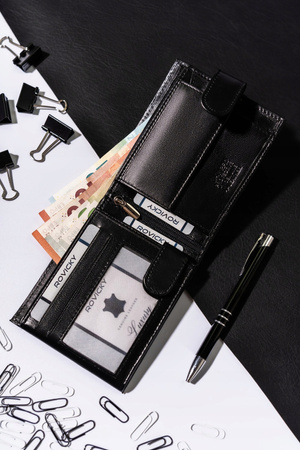 Elegante Herren Geldbörse aus Leder mit Druckknopf – Always Wild