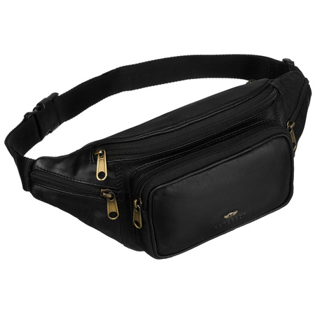 Herren Gürteltasche schwarz aus Leder – Peterson