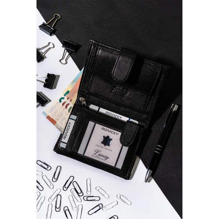 Herren Geldbörse aus Leder im klassischen Stil mit RFID – Cavaldi