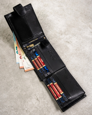 Geschenkset: Elegante Herren Geldbörse aus Leder, Kartenetui und Schlüsselanhänger – Peterson