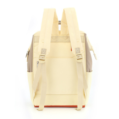 Vielseitiger A4 Rucksack in Beige-Orange – Himawari