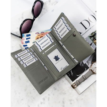 Damen Geldbörse mit Blumenmuster mit Bügelverschluss und Druckknopf – 4U Cavaldi