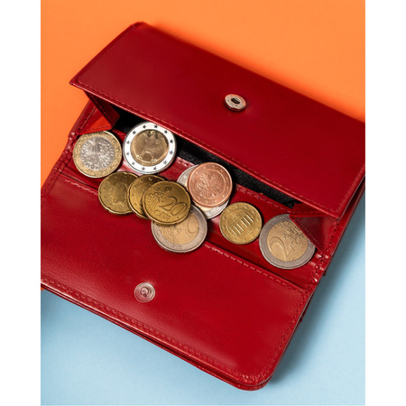 Rote Damen Geldbörse mit Münzfach – Peterson