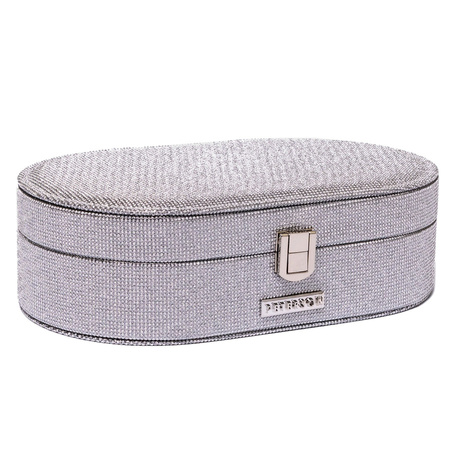 Elegante Schmuckschatulle in Silber, mit Schnappverschluss – Peterson