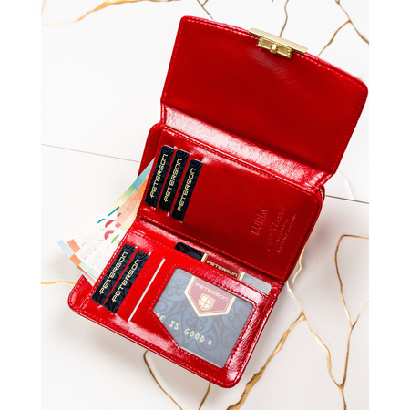 Modische, farbige Damen-Geldbörse aus Öko-Leder mit Blumenmuster - Peterson