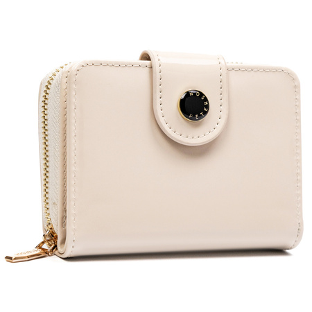 Kleine Damen Geldbörse aus Öko-Leder mit Druckknopf und Reißverschluss – Peterson