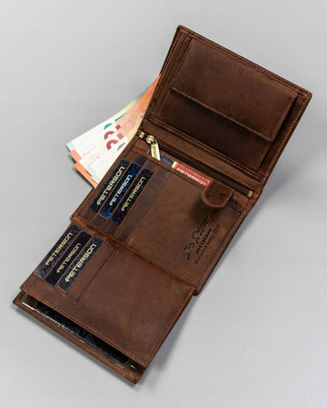 Große Herren Geldbörse aus Leder in Hochformat – Peterson