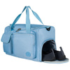 Hellblaue Sport-Reisetasche aus Polyester mit Schultergurt und Koffergurt – Peterson