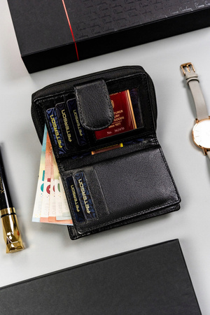 Klassischer Damen Geldbörse mit Druckknopf und Reißverschluss – Peterson