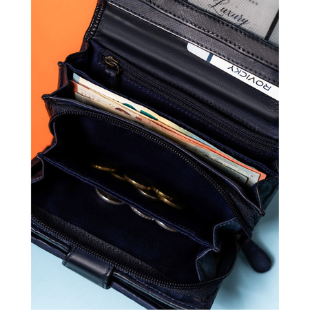 Elegante Damen Geldbörse für Karten und Dokumente mit RFID – Rovicky