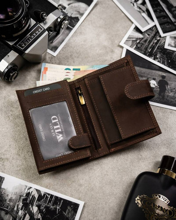 Herren Geldbörse aus Echtleder im Hochformat – Always Wild