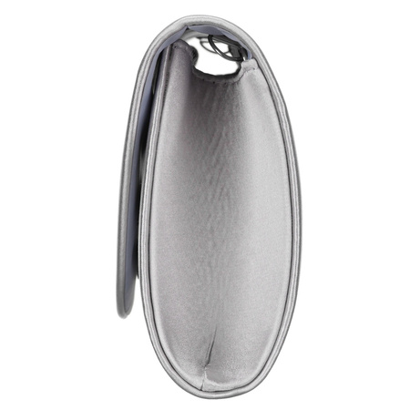 Elegante Damen-Clutch in Silber aus synthetischem Gewebe und mit Magnetverschluss – Rovicky