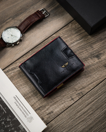 Elegante Herren Geldbörse mit rotem Akzent – Peterson