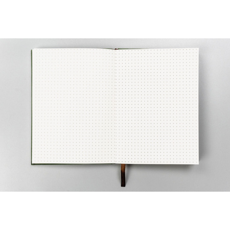 Grünes Notizbuch mit festem Einband, bedruckt mit Punkten, Format B6 - Peterson