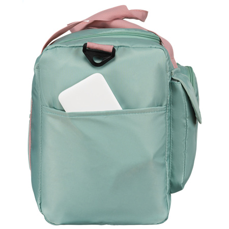 Grün-Rosa Reisetasche aus Polyester mit Reißverschluss – Peterson