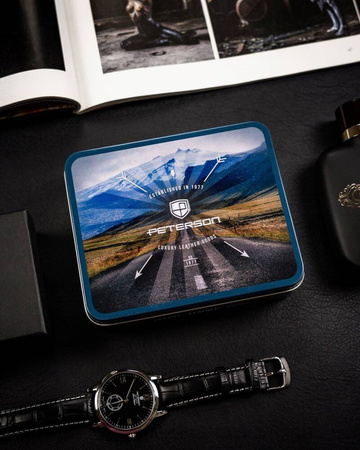 Große vertikale Herren Geldbörse aus echtem Leder – Peterson