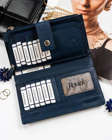 Große Damen Geldbörse aus Echtleder – Rovicky