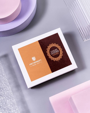 Kleine Damen Geldbörse aus Leder mit Druckknopf – Peterson