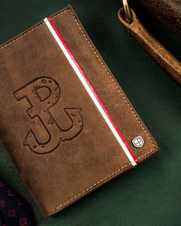 Herren Geldbörse aus Leder mit patriotischem Motiv – Peterson