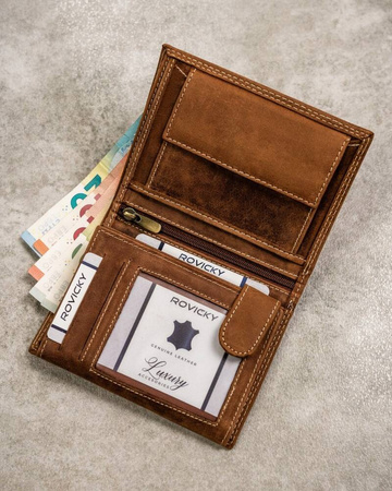 Große Herren Geldbörse aus Nubukleder – Always Wild