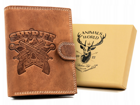 Große Herren Geldbörse Hochformat aus echtem Leder – Always Wild