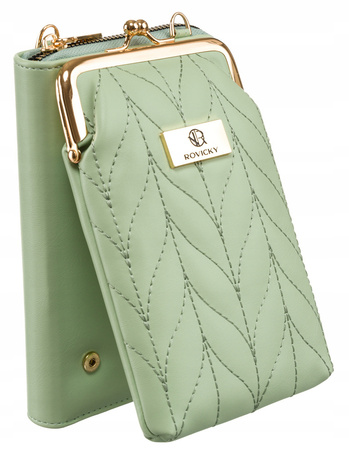 Mini Damen Handtasche in Grün mit abnehmbarem und verstellbarem Gurt – Rovicky