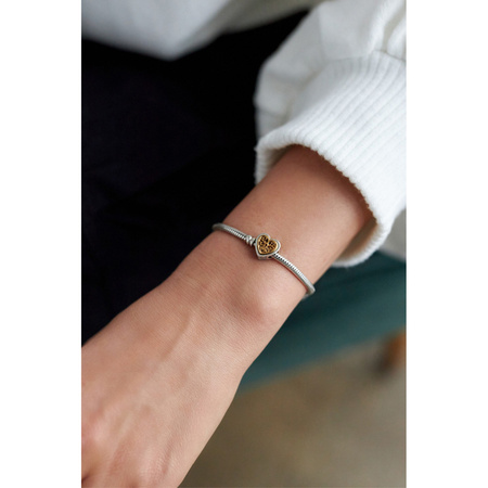 Silberner Charm Durchbrochenes Herz für Modulararmband – Peterson