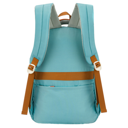 Blau-orangefarbener Schulrucksack mit Laptopfach, feuchtigkeitsbeständig – Peterson