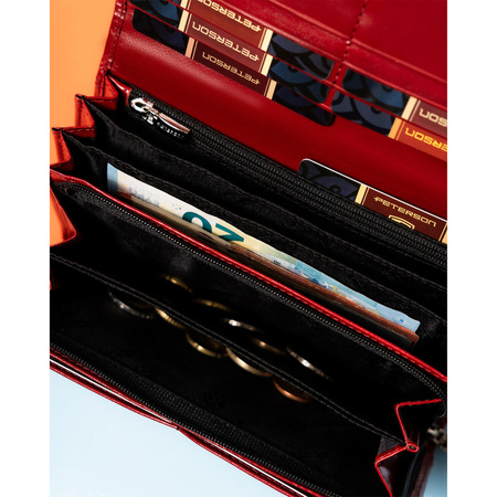 Modische Damen Geldbörse aus Leder mit Fächern – Peterson