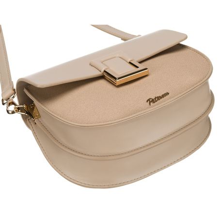 Beige Damen-Umhängetasche in Hufeisenform mit Magnetverschluss – Peterson