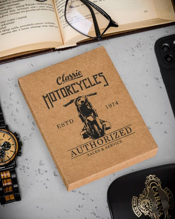 Große Herren Geldbörse aus Leder mit Kette