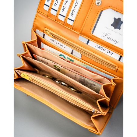 Große, braune Damen-Geldbörse aus Öko-Leder - 4U Cavaldi