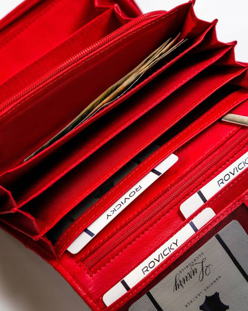 Große Damen Geldbörse aus Echtleder – Rovicky