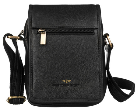 Herren Umhängetasche aus Leder mit Fächern – Peterson