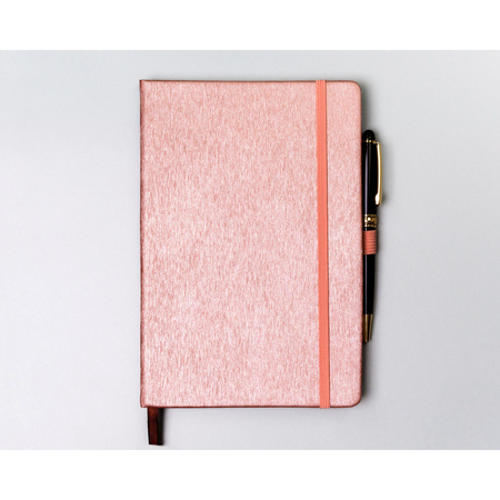 Notizbuch A5, rosa, liniert – Peterson