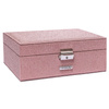 Rosa Schmuckschatulle mit Schlüssel und Schnappverschluss - Peterson