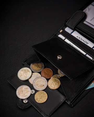 Große Herren Geldbörse aus Leder mit Druckknopf – 4U Cavaldi