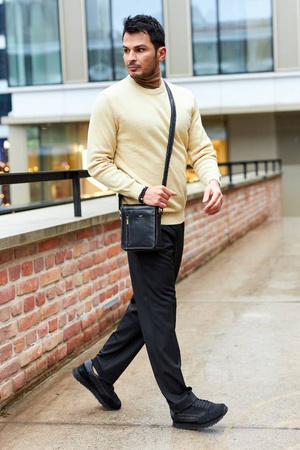 Umhängetasche für Herren aus echtem Leder – Peterson