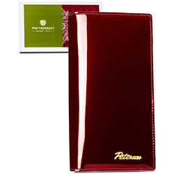 Lackierte Damen Geldbörse aus Leder in Rot mit Magnetverschluss – Peterson