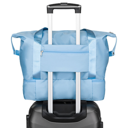 Reisetasche aus strapazierfähigem Polyester in Hellblau - Peterson