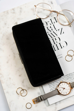 Klassische Damen-Geldbörse aus Öko-Leder – Rovicky